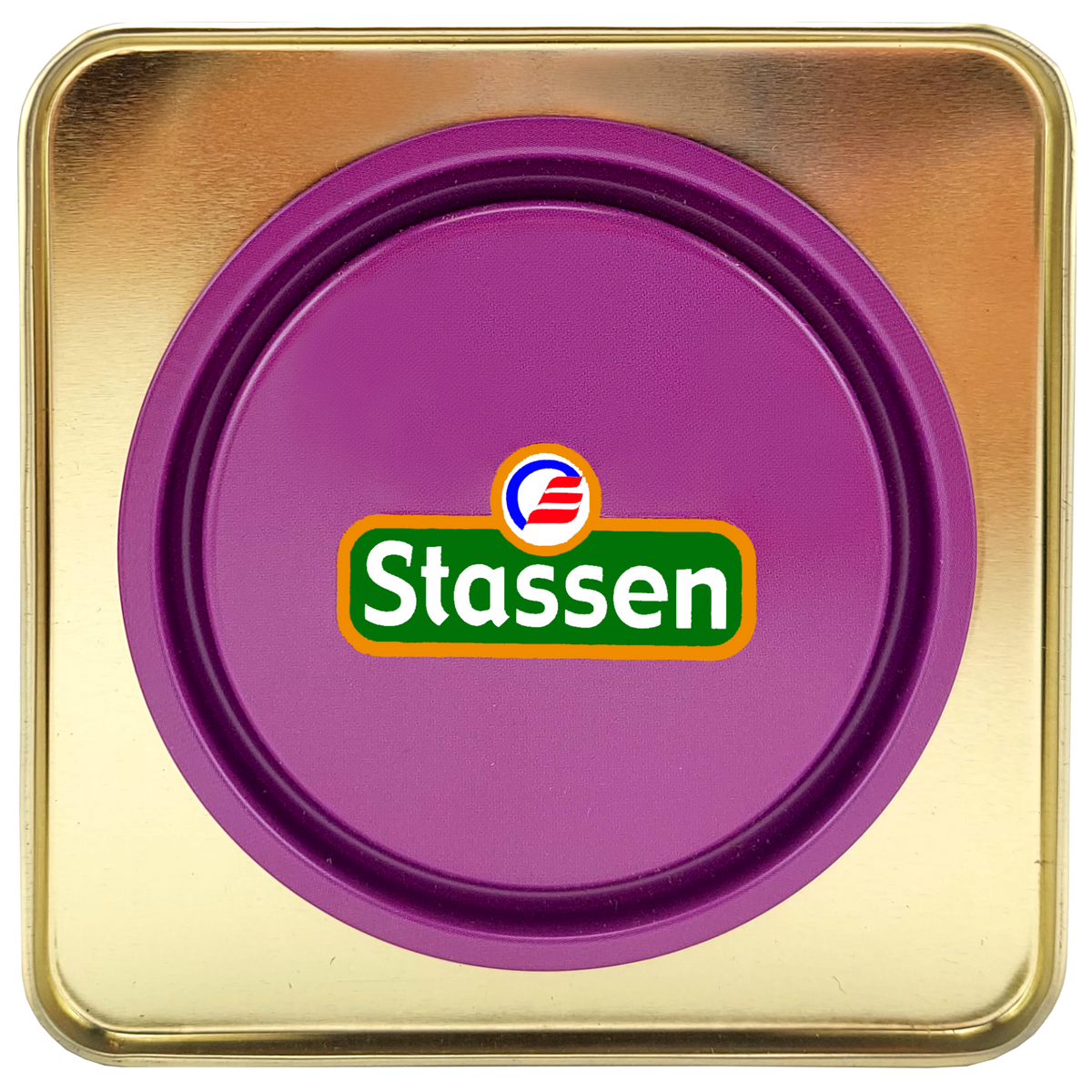 Herbata Stassen Earl Grey w metalowej puszce z logo Stassen – elegancki produkt premium.