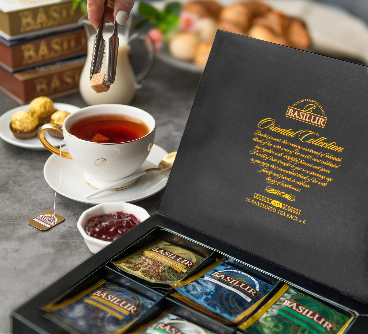 Zestaw herbat Basilur Gift Collection w czarnym pudełku prezentowym