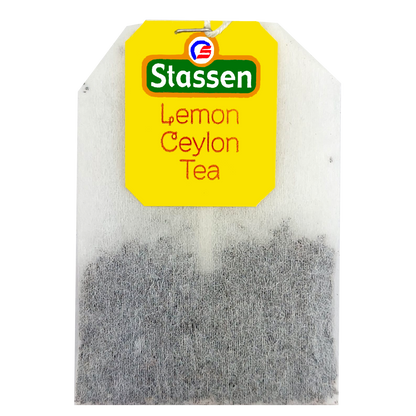 Torebka herbaty Stassen Lemon Tea z metką.