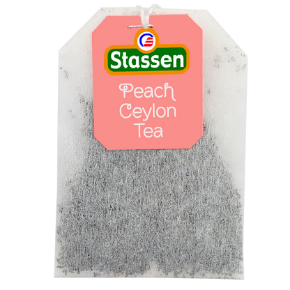 Saszetka herbaty Stassen Peach Tea – owocowa herbata czarna w kopercie.