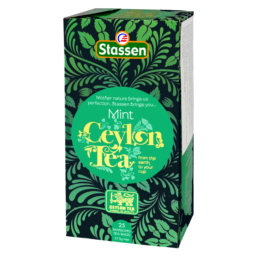 Pudełko herbaty Stassen Mint Black Tea – czarna herbata z nutą mięty.