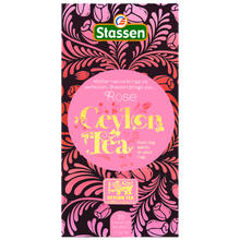 Opakowanie herbaty Stassen Rose Black Tea – czarna herbata cejlońska z aromatem róży.