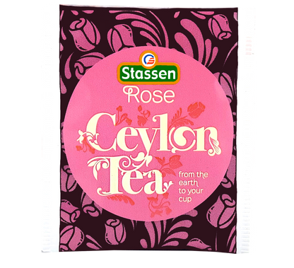 Koperta herbaty Stassen Rose Tea – czarna herbata cejlońska z różanym aromatem.