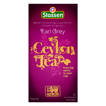 Herbata Stassen Earl Grey Tea w opakowaniu – klasyczna czarna herbata z bergamotką.