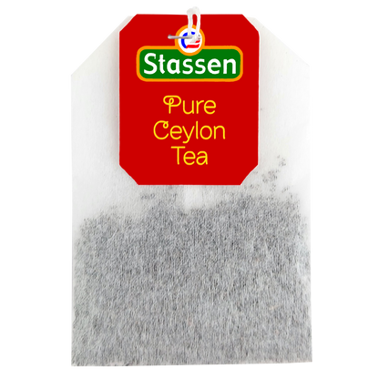 Torebka herbaty czarnej Stassen Pure Ceylon w kopercie, wysokiej jakości herbata cejlońska.