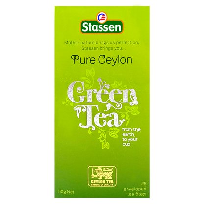 Opakowanie Stassen Pure Ceylon Green Tea.