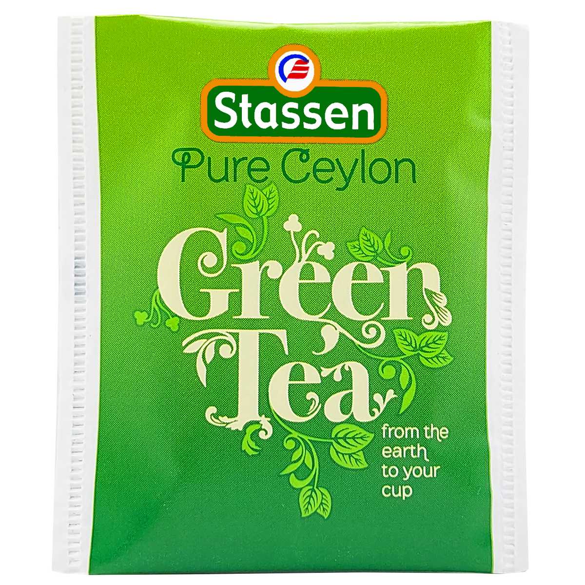 Saszetka herbaty zielonej Stassen Pure Ceylon Green Tea.
