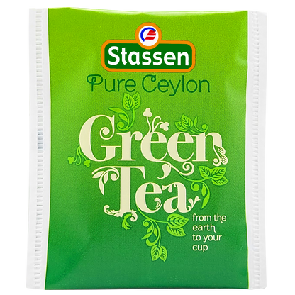 Saszetka herbaty zielonej Stassen Pure Ceylon Green Tea.