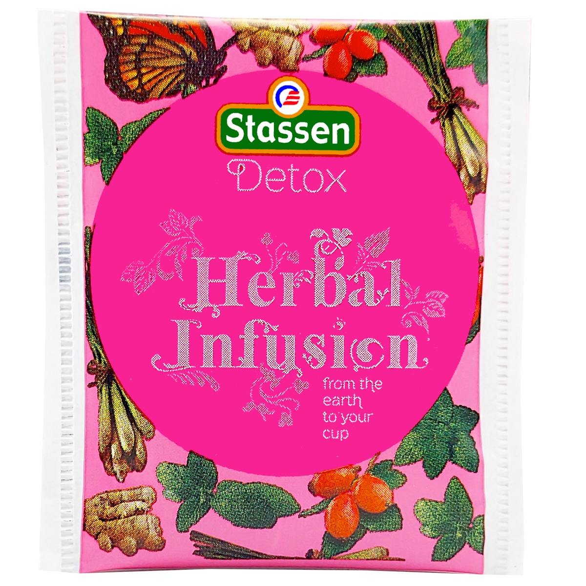 Koperta herbaty Stassen Detox Herbal Infusion z motywem ziół i owoców