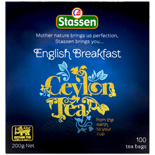 Opakowanie herbaty czarnej English Breakfast Stassen 100 saszetek