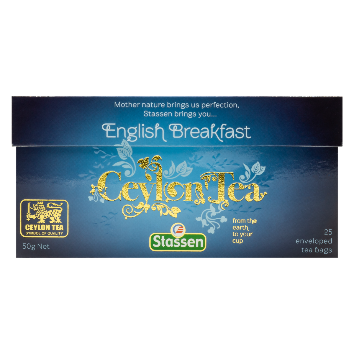 Opakowanie herbaty English Breakfast Stassen – klasyczna czarna herbata cejlońska.