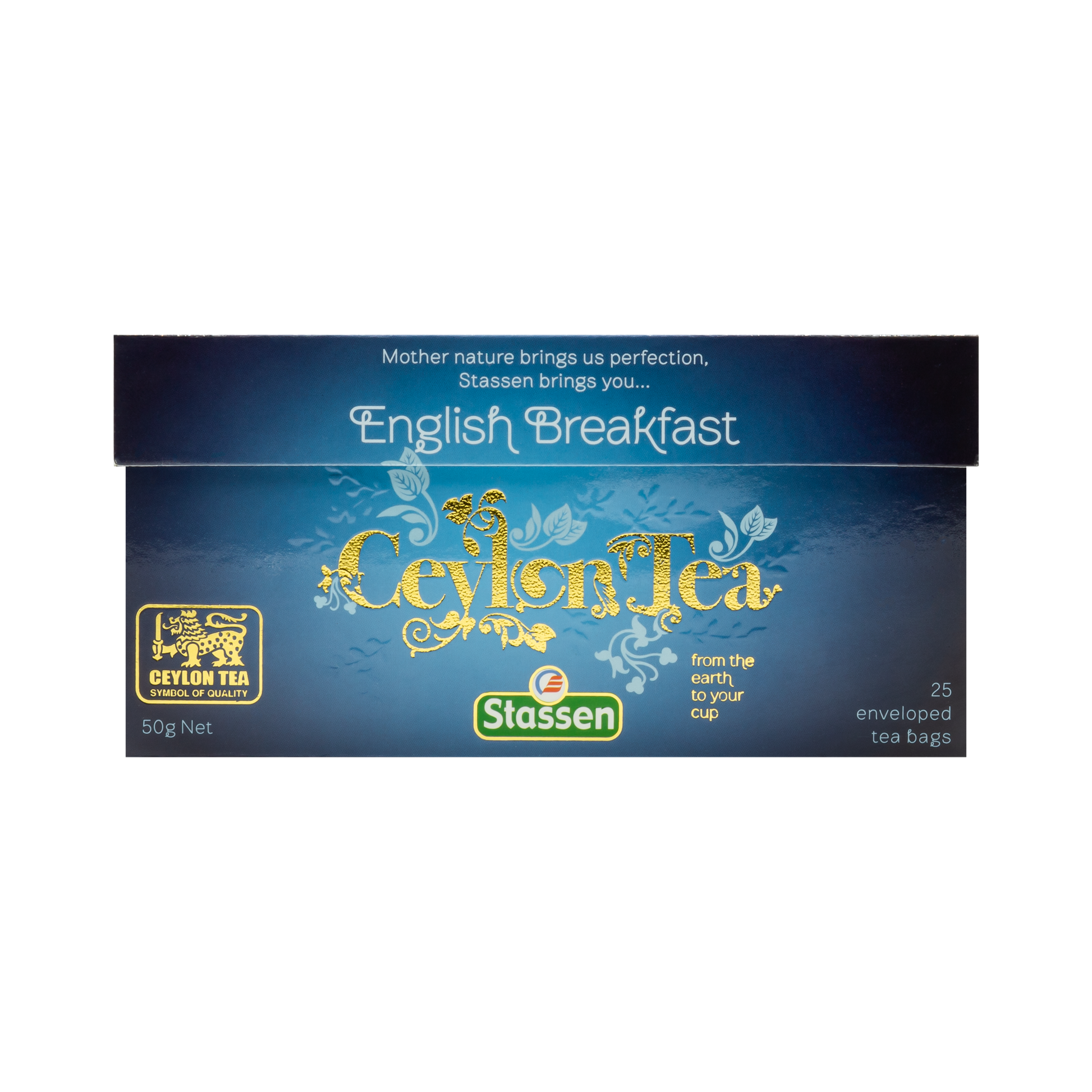 Opakowanie herbaty English Breakfast Stassen – klasyczna czarna herbata cejlońska.