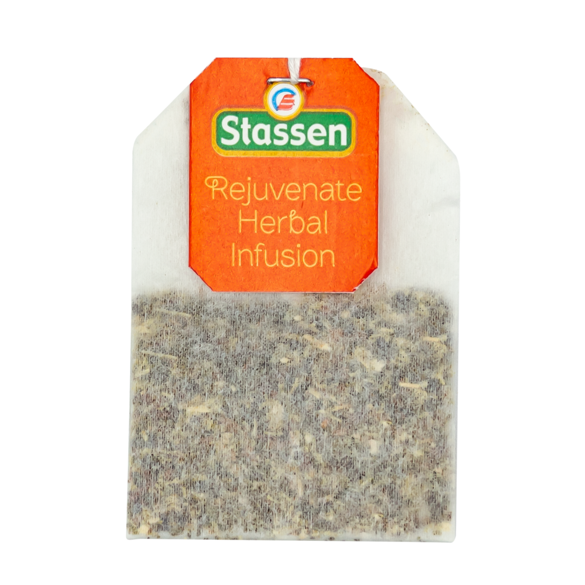 Saszetka herbaty ziołowej Stassen Rejuvenate Herbal Infusion w torebce.