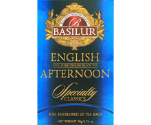 Przód opakowania Basilur English Afternoon – czarna herbata cejlońska.