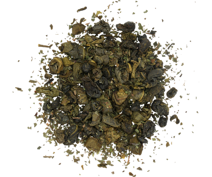 Susz herbaciany Basilur Moroccan Mint – mieszanka zielonej herbaty i liści mięty.