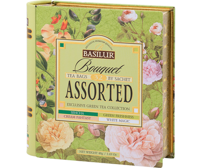 Perspektywiczne ujęcie herbaty Basilur Bouquet Book.