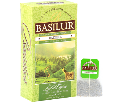 Torebka herbaty Basilur Radella Green z metką w kolorze zielonym