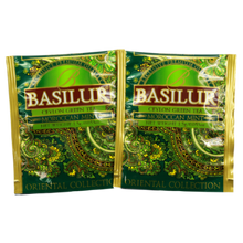 Dwie koperty herbaty Basilur Moroccan Mint.