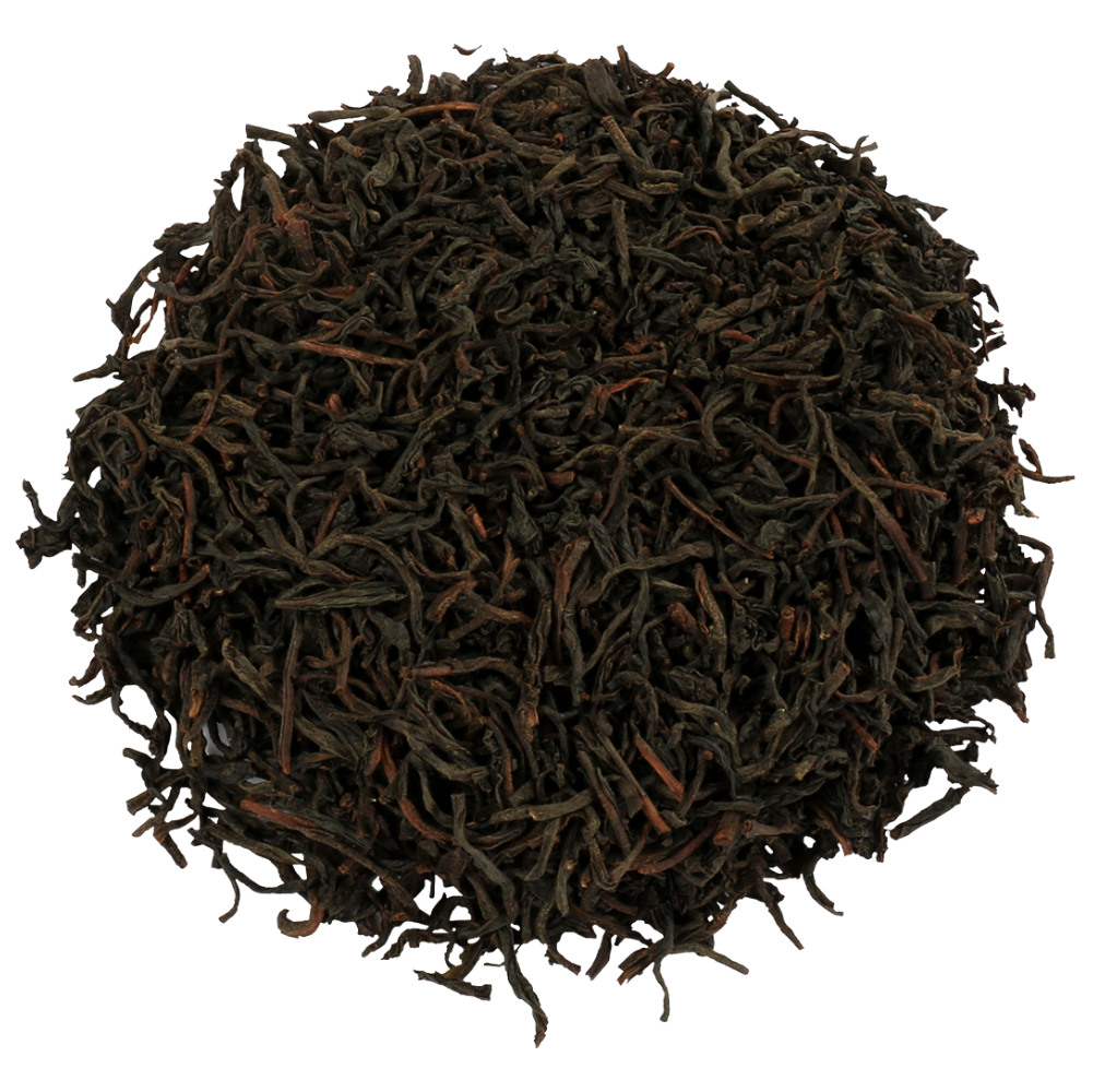 Liście herbaty Basilur Earl Grey – czarna herbata z aromatem bergamotki.