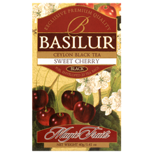 Opakowanie Basilur Sweet Cherry 25 x 2 g czarna herbata cejlonska w kopertach