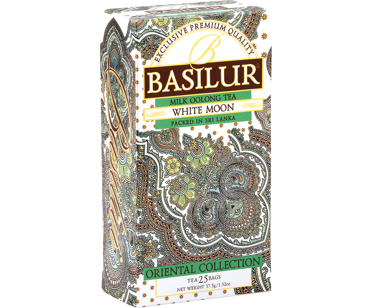 Herbata Basilur White Moon – pudełko z kolekcji Oriental Collection.