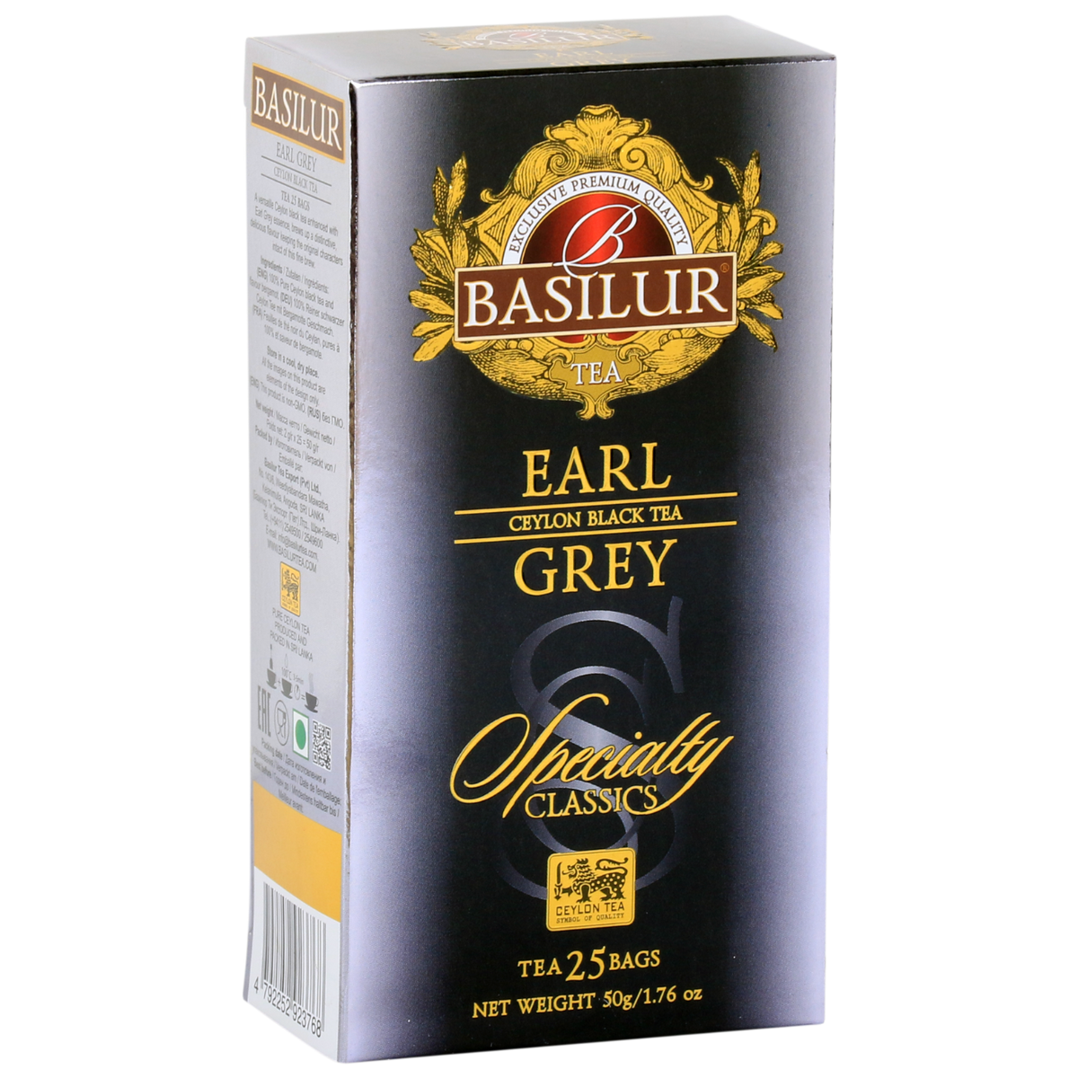 Herbata Basilur Earl Grey – 100% czarna Ceylon Tea z naturalnym olejkiem bergamotowym.