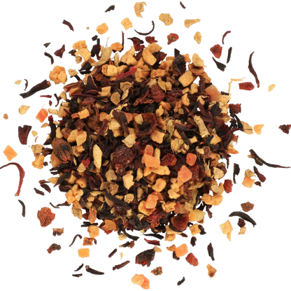 Owocowa herbata Red Hot Ginger Tea z imbirem, hibiskusem i skórką pomarańczy