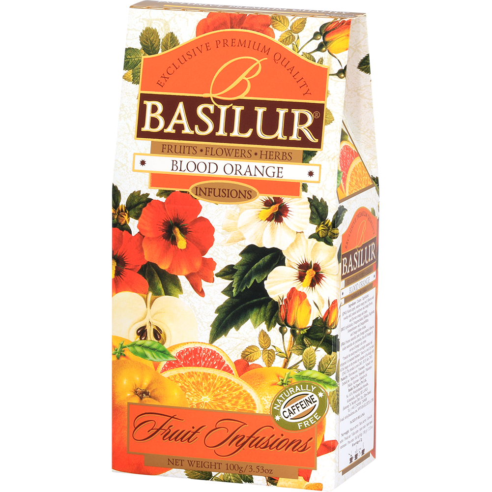 Herbata Basilur Blood Orange – pudełko owocowego naparu 100 g.