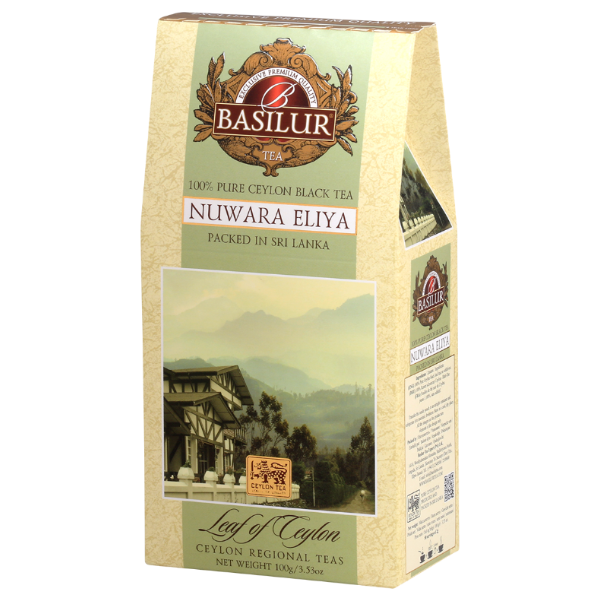Zdjęcie boczne opakowania Basilur Nuwara Eliya regionalna herbata cejlońska