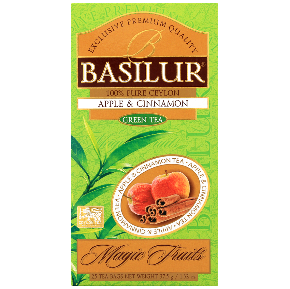 Zielona herbata Basilur Apple & Cinnamon Magic Fruits opakowanie frontowe
