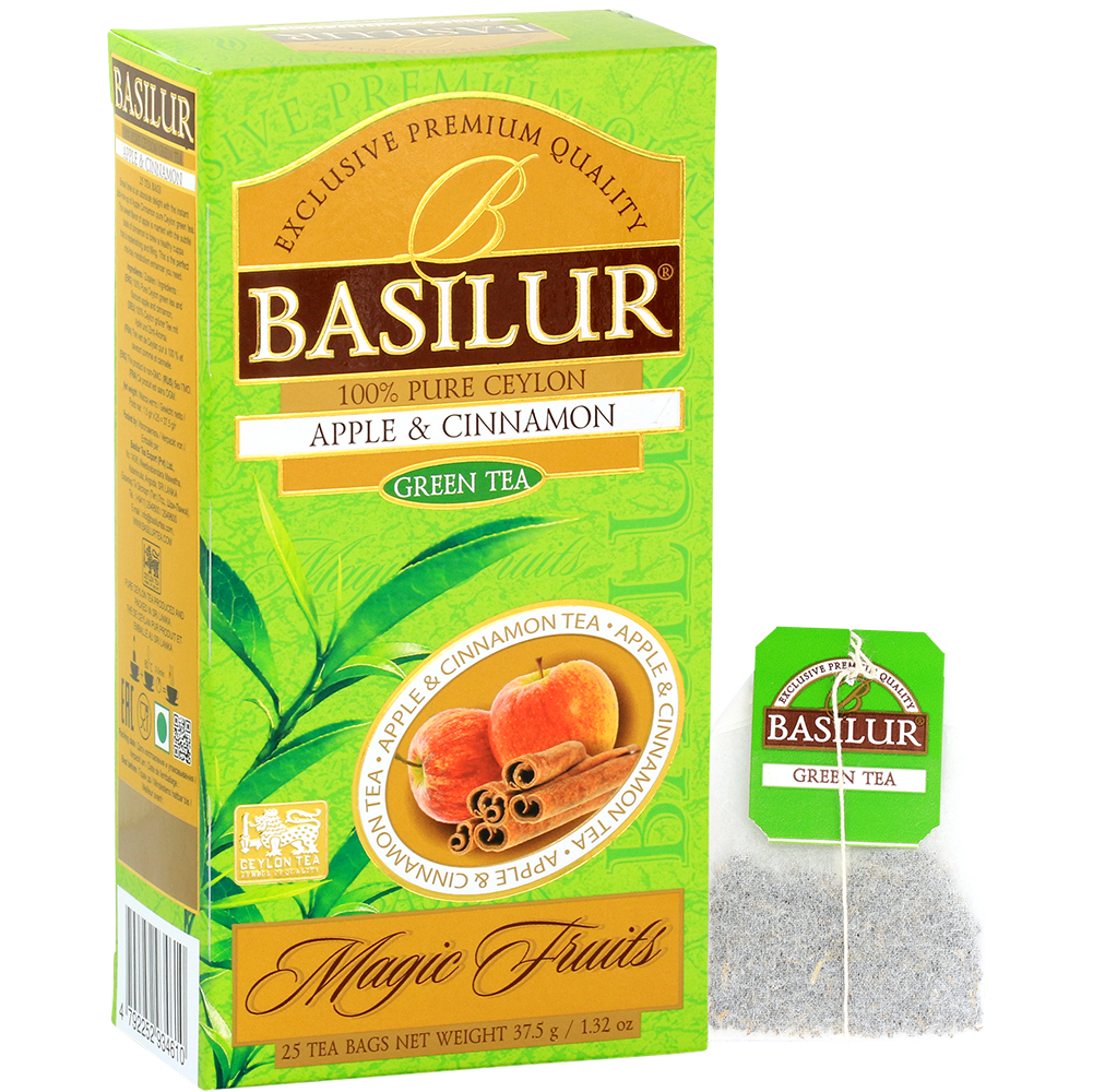 Torebka zielonej herbaty Basilur Apple & Cinnamon Magic Fruits