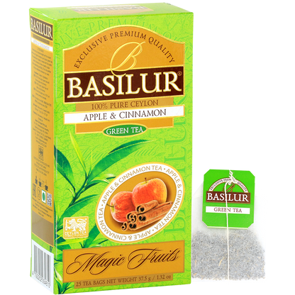 Torebka zielonej herbaty Basilur Apple & Cinnamon Magic Fruits