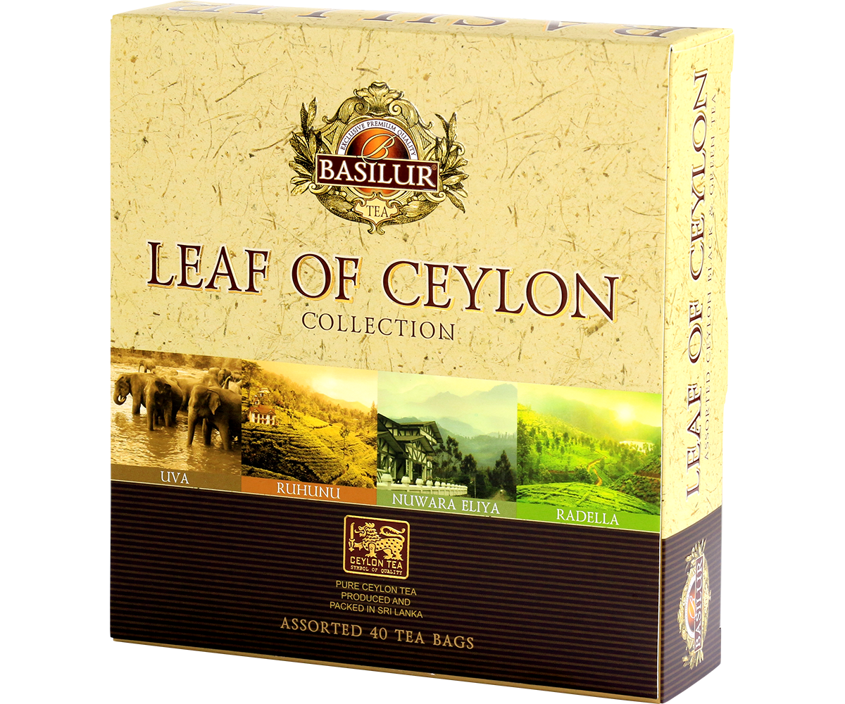 Opakowanie Basilur Leaf of Ceylon Collection – ekskluzywny zestaw herbat.