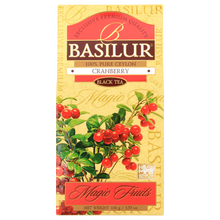 Opakowanie herbaty cejlońskiej Basilur Cranberry z owocowym aromatem żurawiny
