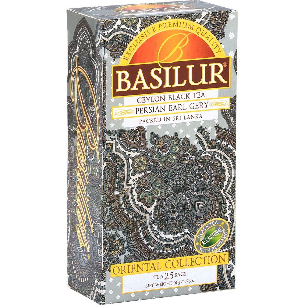 Herbata Basilur Persian Earl Grey – eleganckie pudełko z orientalnym motywem