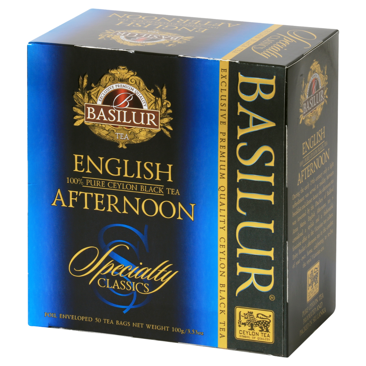 Herbata Basilur English Afternoon – eleganckie opakowanie z serii Specialty Classics.