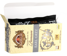 Otwarta herbata Basilur Premium Earl Grey 25 torebek czarna herbata cejlońska w eleganckim opakowaniu
