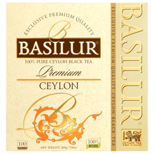 Opakowanie herbaty Basilur Premium Ceylon 100 kopert czarnej herbaty cejlońskiej