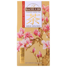Opakowanie Basilur Chinese Collection Milk Oolong – wysokiej jakości herbata o delikatnym smaku.