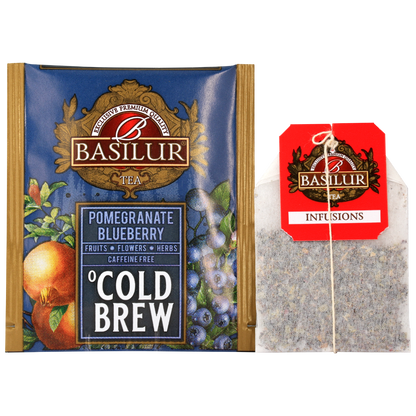 Koperta z torebką  herbaty Basilur Pomegranate Blueberry