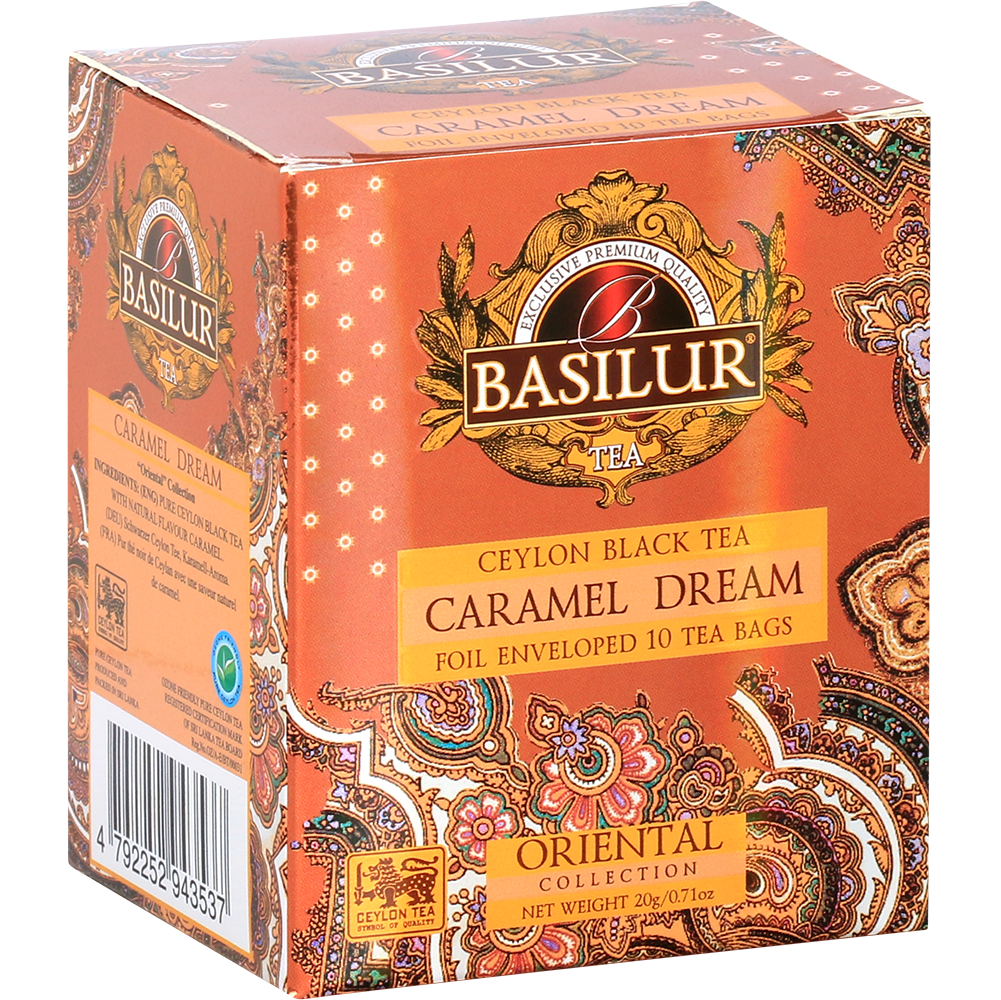 Opakowanie herbaty Basilur Caramel Dream czarna herbata cejlońska Oriental Collection