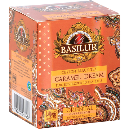 Opakowanie herbaty Basilur Caramel Dream czarna herbata cejlońska Oriental Collection
