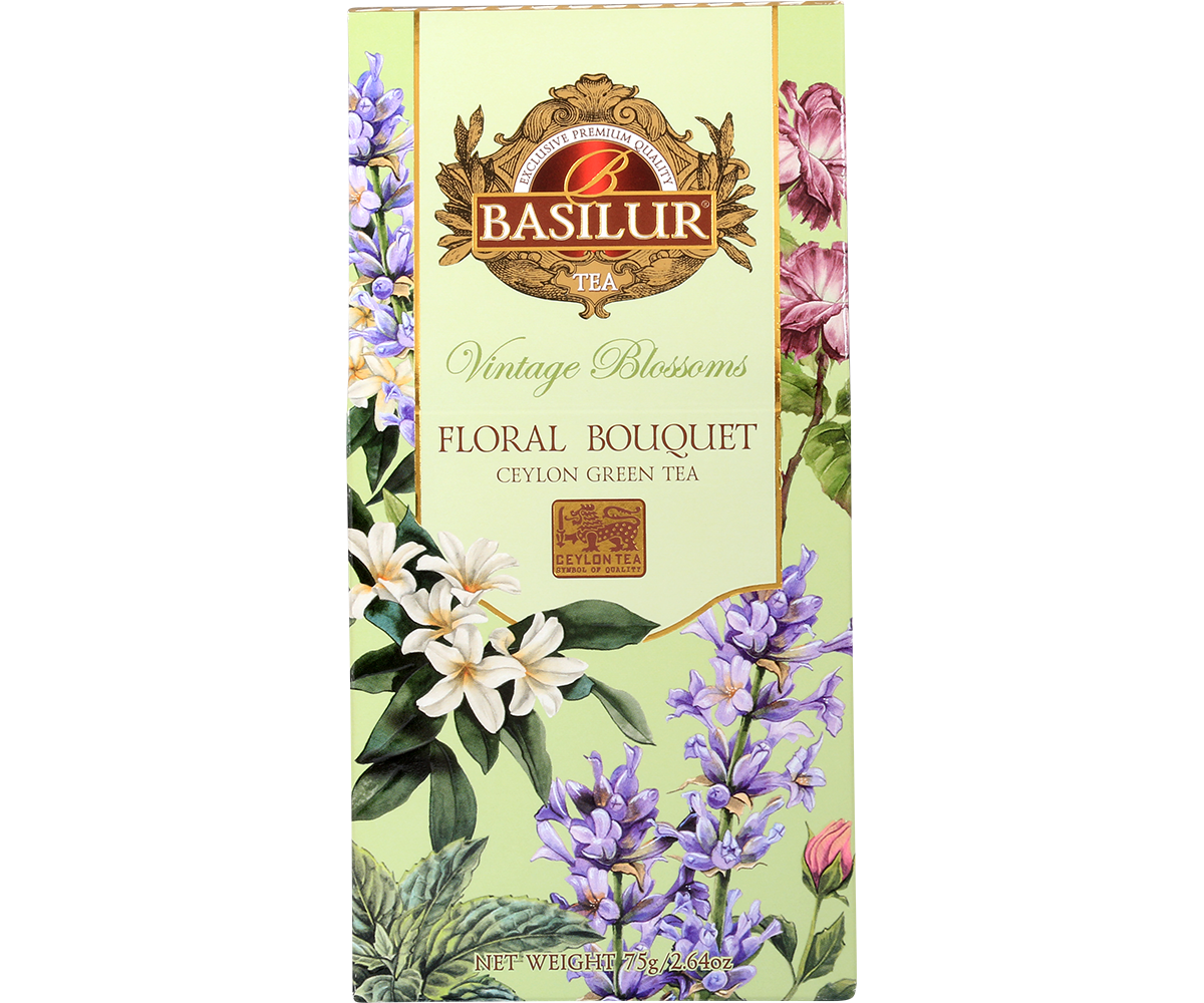 Opakowanie herbaty Basilur Jasmine Dream zielona herbata cejlońska z jaśminem.