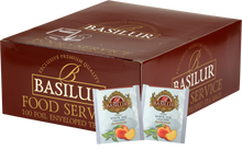 Zestaw Basilur Peach Rose – 100 torebek białej herbaty cejlońskiej o smaku brzoskwini i płatków róży.