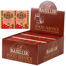 Herbata Basilur Citrus Bliss w opakowaniu Food Service 100 torebek – czarna herbata cejlońska z aromatem cytrusów.