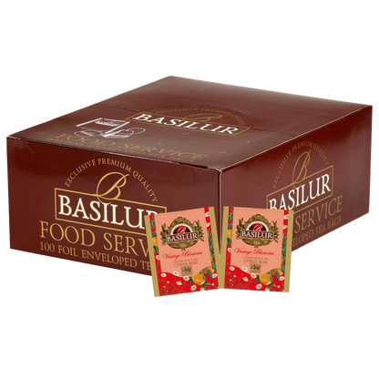 Zestaw Basilur Citrus Bliss 100 x 1,5 g – orzeźwiająca czarna herbata z nutą pomarańczy i cytryny w eleganckim pudełku.