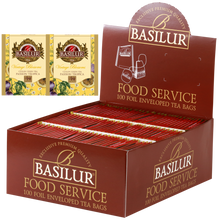 Herbata Basilur Passion Tropica w opakowaniu Food Service 100 torebek – zielona herbata cejlońska z aromatem marakui.
