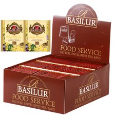 Herbata Basilur Passion Tropica w opakowaniu Food Service 100 torebek – zielona herbata cejlońska z aromatem marakui.