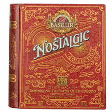 Herbata Basilur Nostalgic w eleganckiej puszce książce, czarna herbata cejlońska.