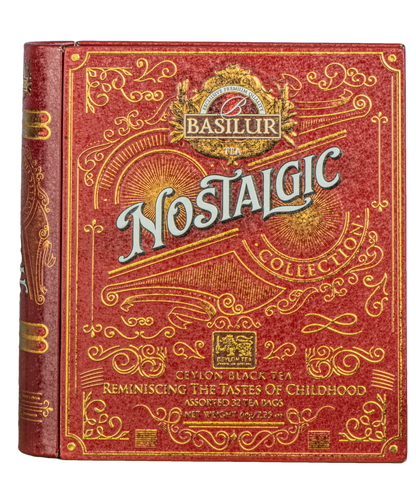 Herbata Basilur Nostalgic w eleganckiej puszce książce, czarna herbata cejlońska.